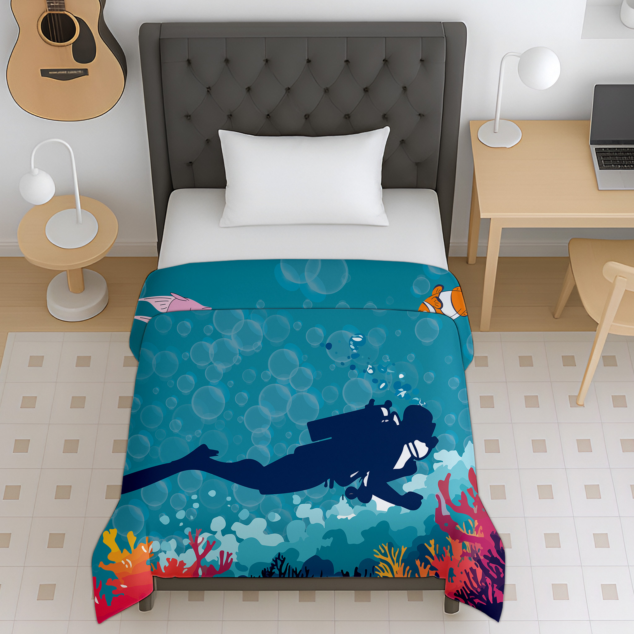 Ocean Dive Kids Cotton Dohar for Babies & Kids