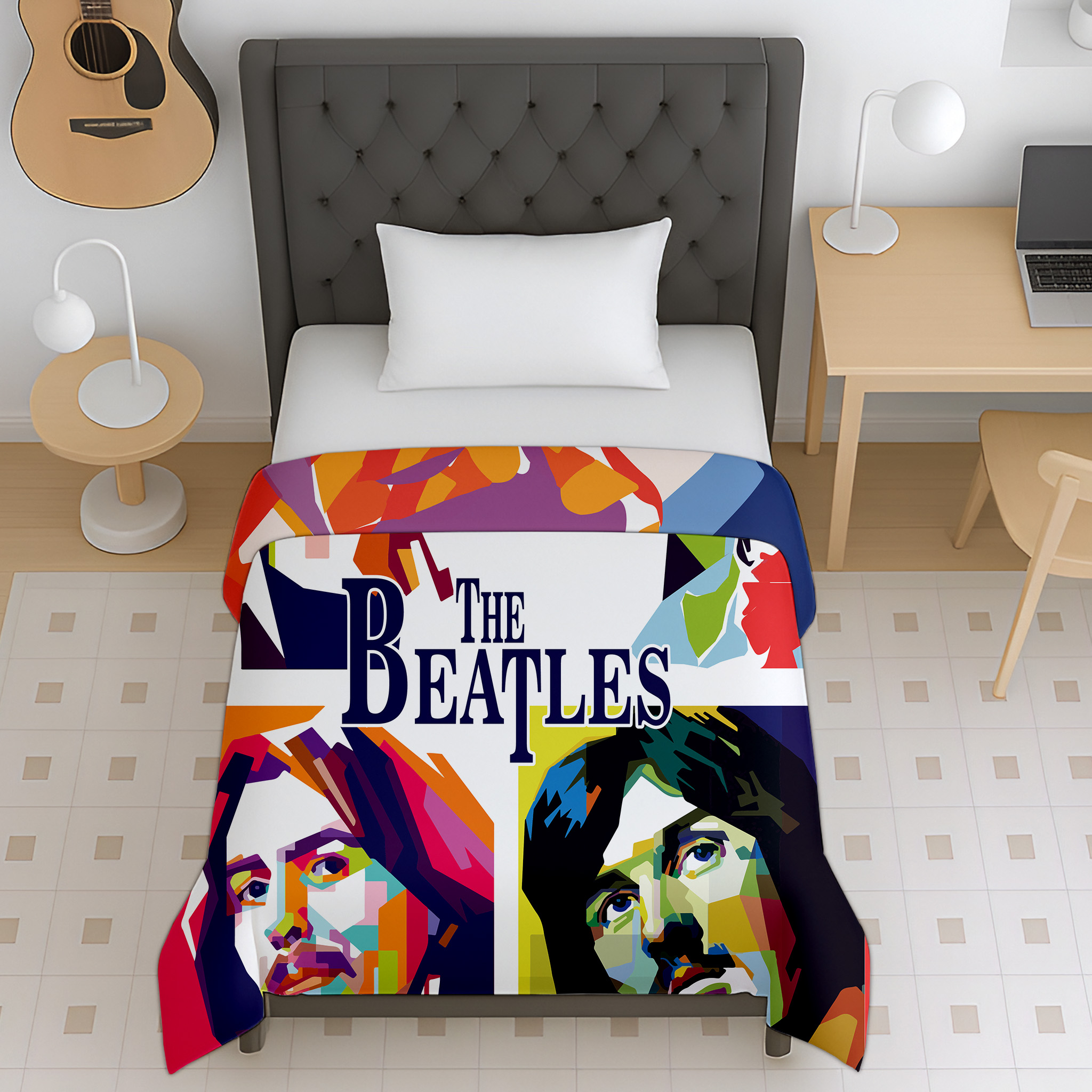 Iconic retro pop art reversible micro kids dohar for teens