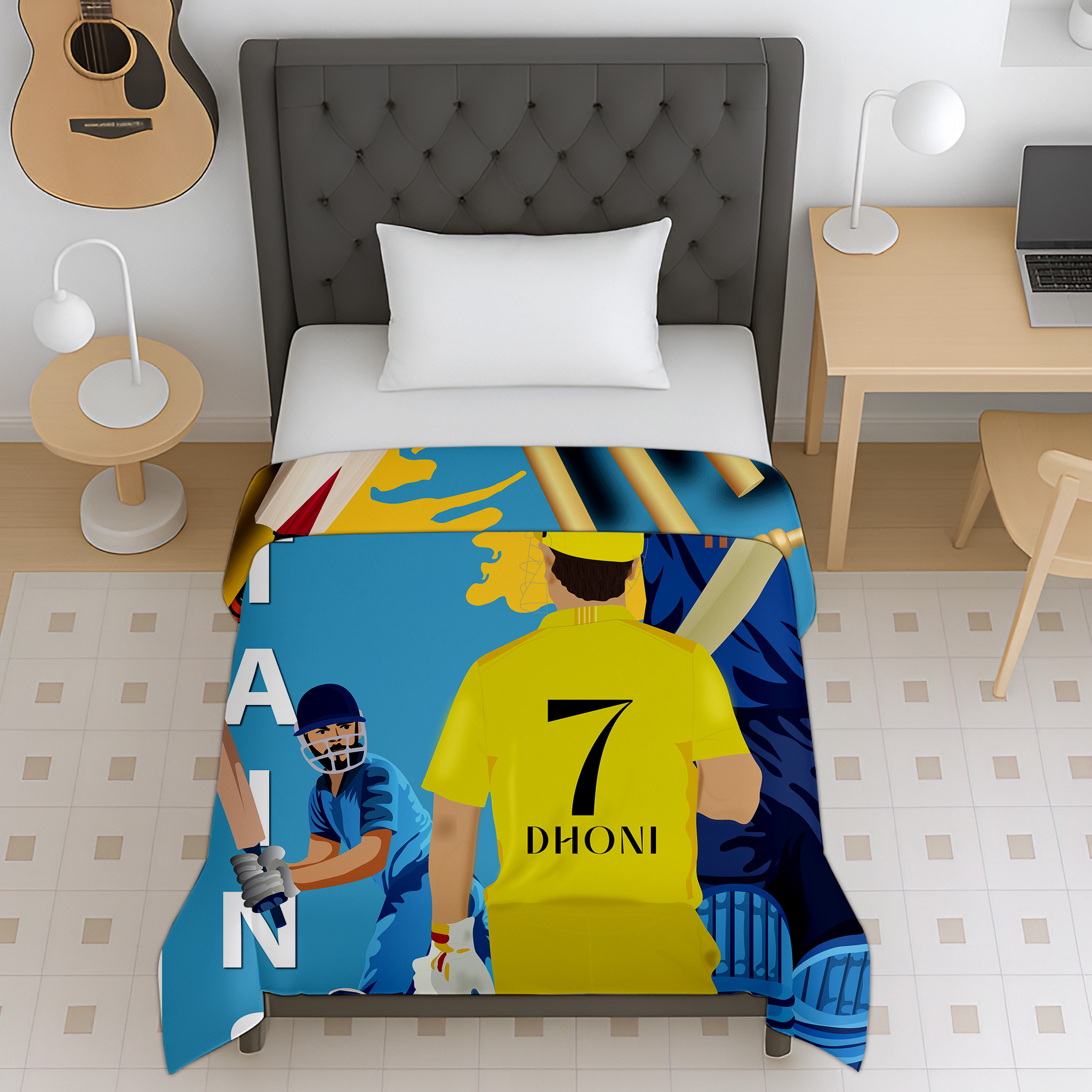 Iconic cricket champions reversible sports micro kids dohar