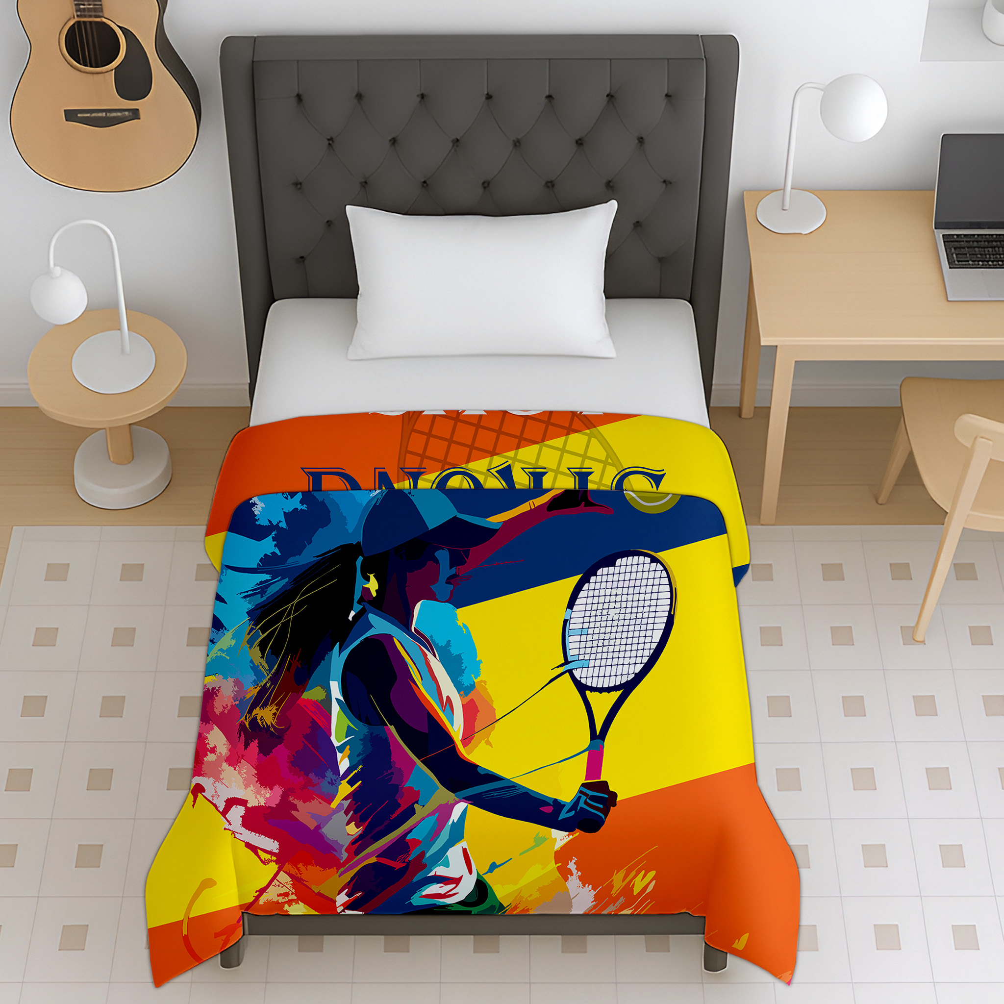 Iconic tennis champion reversible micro kids dohar