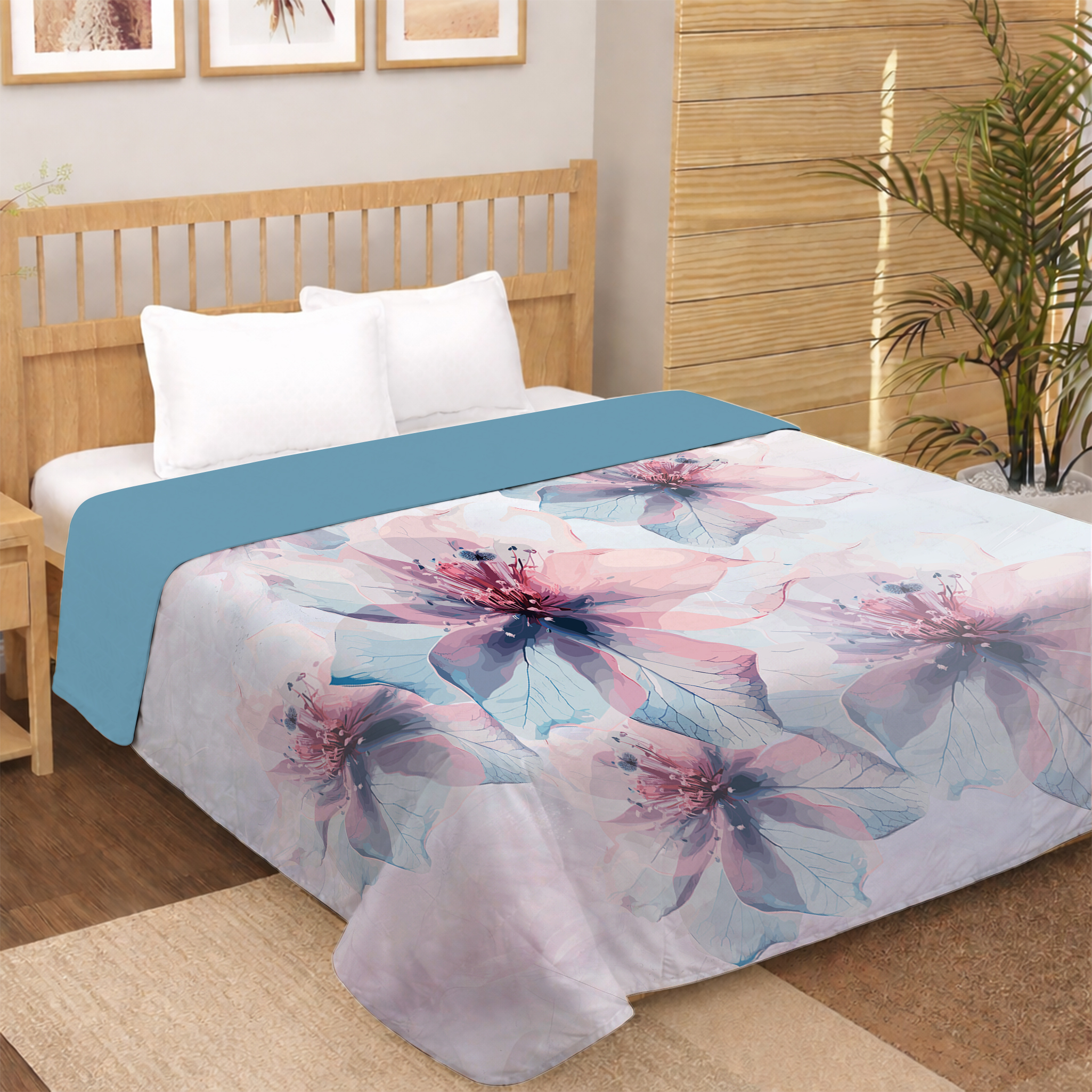 SLEEPWARM pastel floral digital print dohar